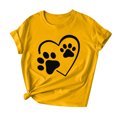 thumbnail image 4 of Plebaso T-Shirts pour Femmes à Imprimé Cœur, Col Rond, Coupe Ample, T-Shirts Décontractés à Manches Courtes, T-Shirts Graphiques pour Femmes, 4 of 4