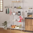 thumbnail image 3 of Large Wire Shelving Unit 5-Tier Metal Storage Shelves Heavy Duty Garage Shelving Adjustable Storage Shelf Rack with Leveling Feet for Home Kitchen Garage 14"" Dx23.8 Wx60 H Chrome, 3 of 5
