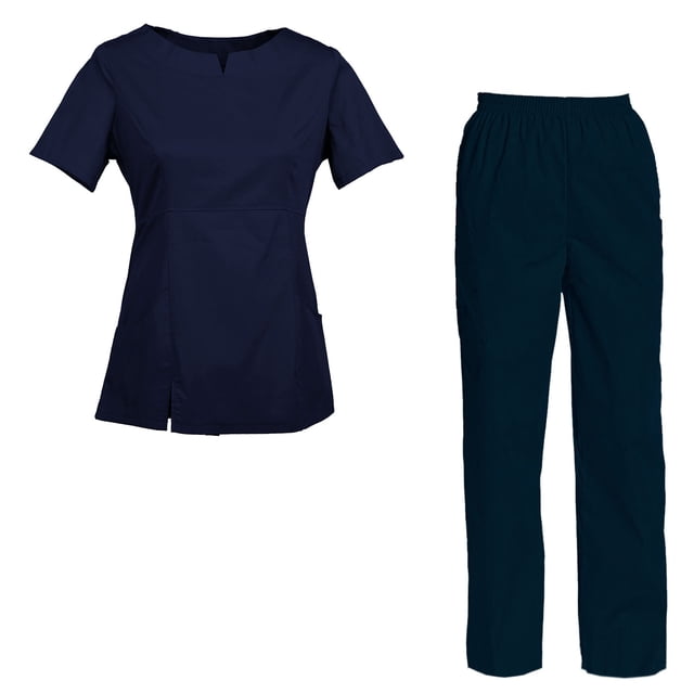 Women's Scrubs Set Scrub Top and Pants Scrubs Set