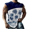 thumbnail image 1 of Débardeur pour Homme Homme Décontracté Mode Imprimé Chandail à Enfiler Col Rond Débardeurs de Sport Gilet, 1 of 7