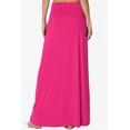 thumbnail image 2 of TheMogan Jupe Longue Maxi Décontractée en Jersey Drapé Taille Pliable pour Femmes, P-3X, 2 of 7