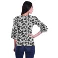 thumbnail image 4 of Moomaya T-Shirts Décontractés pour Femmes en Coton Grande Taille à Manches 3 /4 à Col Rond, 4 of 4