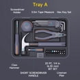 thumbnail image 3 of 34-Piece Household & Auto Repair Tool Kit Set with Portable Toolbox, Includes Screwdrivers, Wrench, Pliers & Tape for Home DIY, Furniture, Auto Repairs, 3 of 10