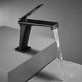 thumbnail image 2 of Meuble-lavabo de Salle de Bain avec Lavabo Robinets de Lavabo de Salle de Bain Poignée de Robinet de Salle de Bain Robinet de Lavabo de Salle de Bain avec Robinet Trou de Tuyau d'Alimentation en Eau, 2 of 7