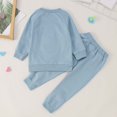 thumbnail image 3 of MIASHUI Toddler Girl Boy Easter Outfit Rabbit Embroidered Long Sleeve Sweatshirt Top Pants Set,Blue,18-24 Months, 3 of 8