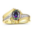 thumbnail image 1 of RYLOS Rings for Women 14K Yellow Gold Swirl Z Ring 7X5MM Oval Gemstone &  Diamond Rings June Alexandrite Jewelry Size 5, 1 of 7