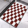 thumbnail image 4 of High-Quality Long Bath Mat: Checkered, Non-Slip Bathroom Runner Rug. Soft, Absorbent Microfiber, Machine Washable Mats for Bathtub Showers, 20x32in, 4 of 5