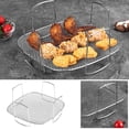 thumbnail image 2 of Lksixu Stainless Steel Frying Pan, Baking Rack, Steaming Rack, Vegetable Dehydration Rack, Barbecue Net Accessories, Bread Rack Kitchen Gadgets, 2 of 7