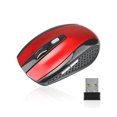 thumbnail image 1 of Maoww Computer 2.4Ghz Wireless Optical Mouse with USB Receiver 6 Buttons Gaming Mice 800/1200/1600DPI Desktop PC Laptop Accessories Red, 1 of 9