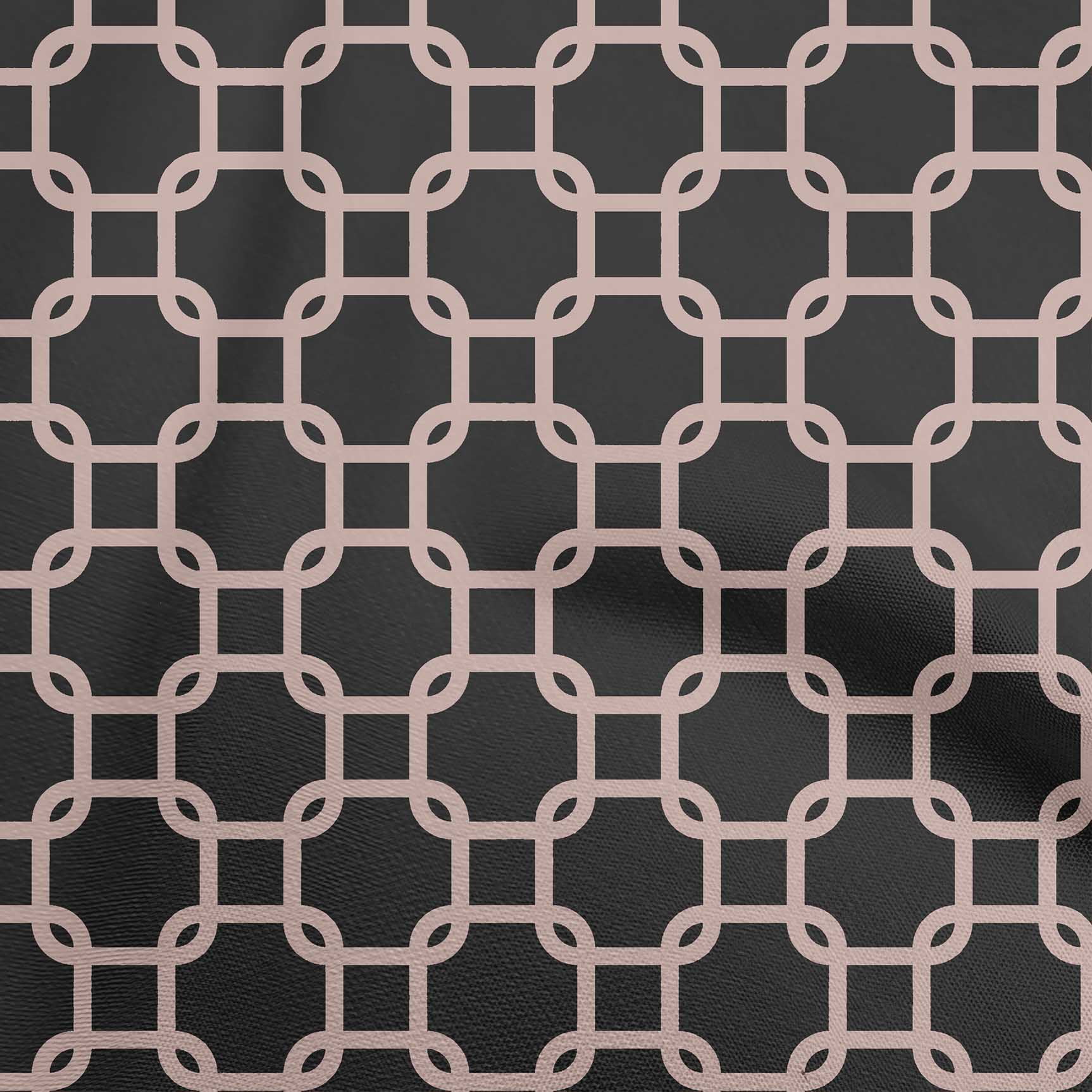 oneOone Rayon Black Fabric Chain Fabric For Sewing Printed Craft Fabric By The Yard 56 Inch Wide