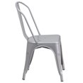 thumbnail image 3 of Silver Metal Indoor-Outdoor Stackable Chair, 3 of 9