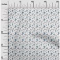 thumbnail image 2 of oneOone Rayon White Fabric Floral Sewing Material Print Fabric By The Yard 56 Inch Wide, 2 of 4