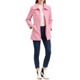 thumbnail image 2 of INSPIRE CHIC Manteau d'Hiver à Col Rabattu pour Femmes avec Poches P Rose, 2 of 8