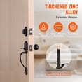 thumbnail image 3 of VEVOR Front Door Handle and Deadbolt Set, Matte Black Front Door Lock Set with Interior Knob, Adjustable Hole Spacing Single Cylinder Handleset, for Right and Left Handed Entrance and Front Door, 3 of 8