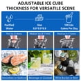 thumbnail image 3 of Commercial Ice Machine, 100 LBS/24h Ice Maker with 2 Water Inlet Modes, 50Pcs/Cycle, 33 LBS Storage Bin, Ice Machine for Home Bar, Coffee Shop, Business, 3 of 7