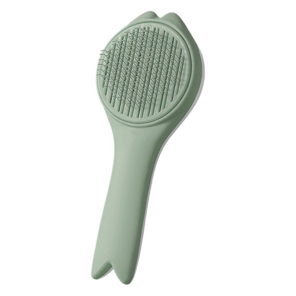 Nettoyant en Acier Inoxydable, Peigne pour Animaux à Aiguille en Acier Inoxydable, Brosse de Massage avec Auto-Nettoyage en un Clic, Outil de Toilettage Portable