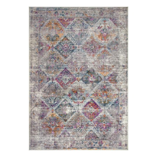 596189 Calian Vintage Patchwork Boho Chic Faded Area Rug Rectangle 3'9" x 5'9"