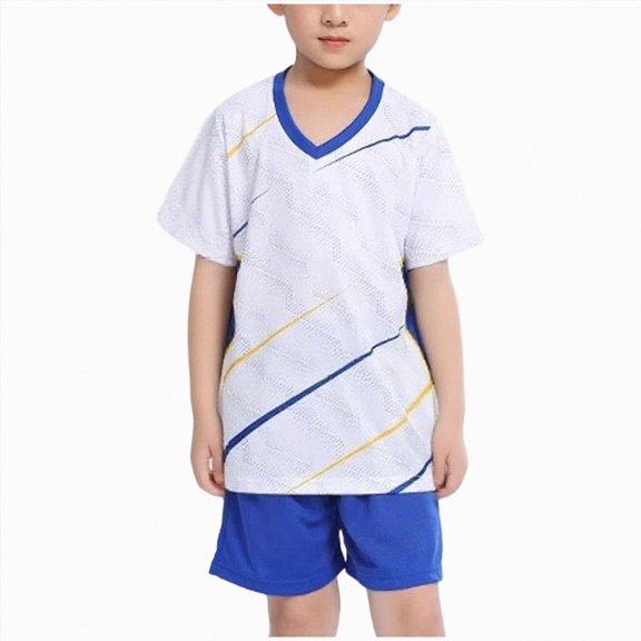 Gubotare Ensemble de Vêtements de Sport pour Garçons T-Shirt et Short en Maille Ensemble Tenue Bébé à Grand Enfant 3T 4T (Blanc, 3-4 Ans)