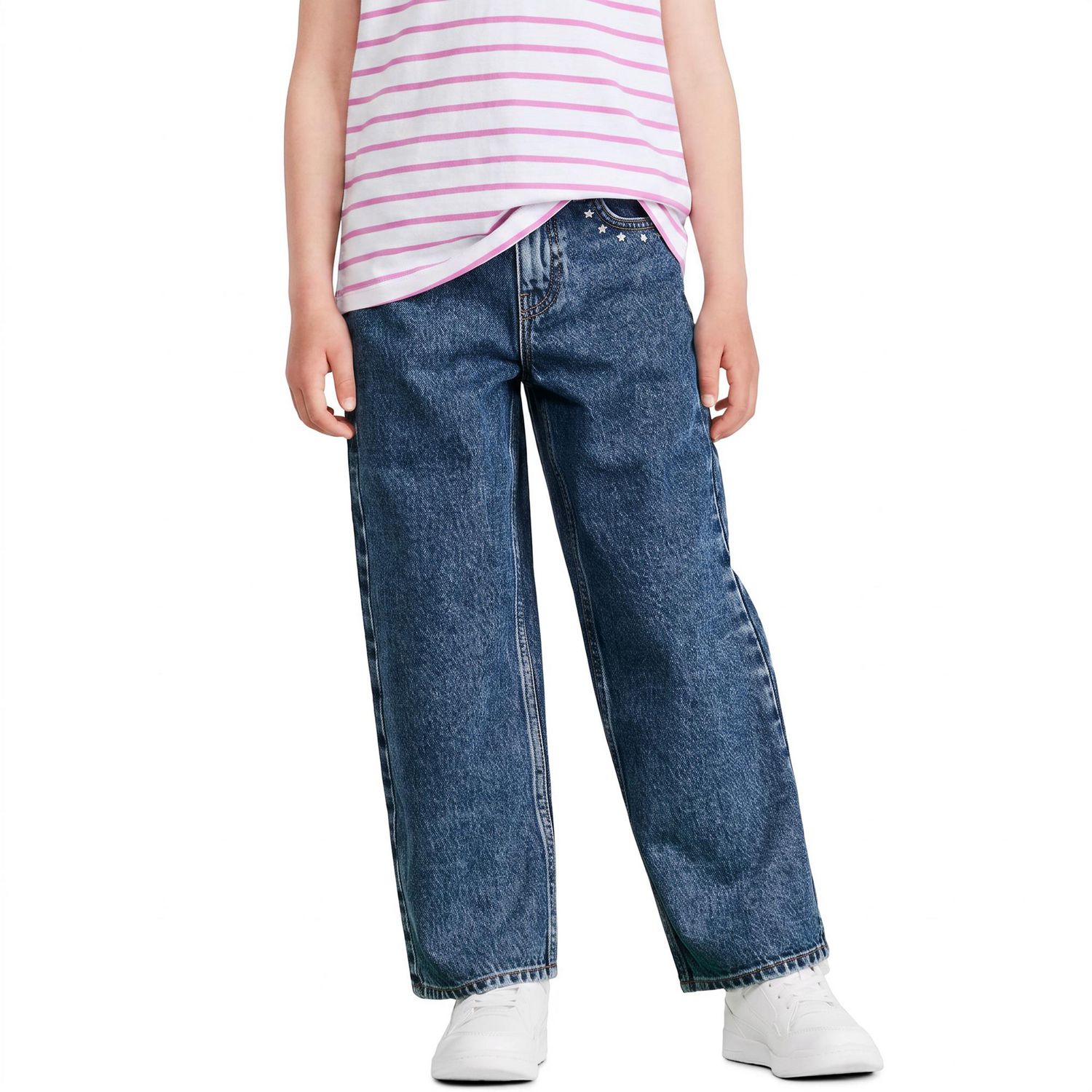 George Girls' Studded Wide Leg Jean