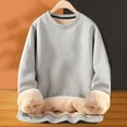 thumbnail image 2 of Kcodviy T-Shirt à Capuche Épaissi en Molleton Uni pour Femmes Hauts Confortables Femmes Chandails Bohèmes Chandails à Capuche pour Femmes Ensemble de Tenue Confortable Femmes, 2 of 4
