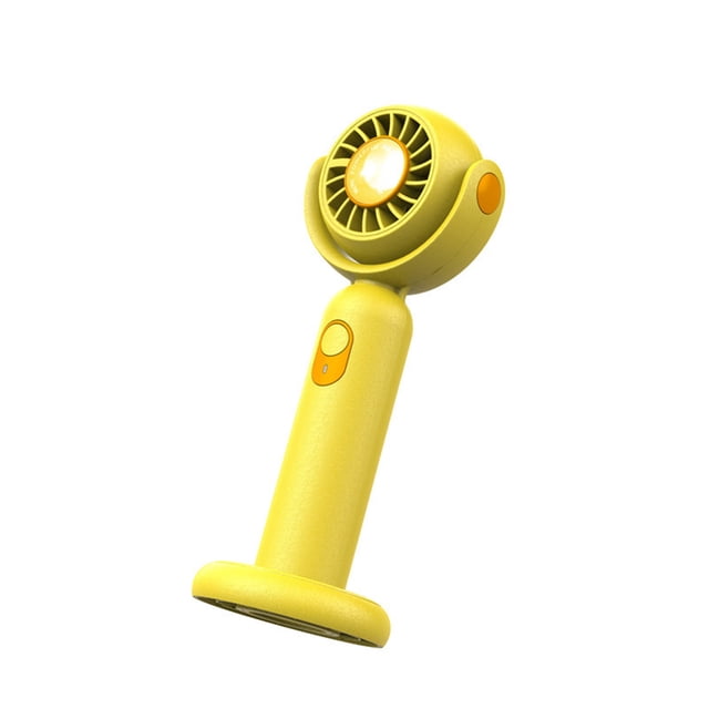 9Yellow Usb Rechargeable Neck Fan 2.52X1.69X6.14 Inch Hands Free 3 Wind Levels Portable Wearable For Travel Office Outdoor Cooling