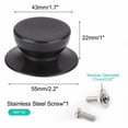 thumbnail image 3 of Oleegame 2PC 5pcs Easy Lifting Universal Pot Lid Knob Handle Plastic Knobs Replacement Black Black, 3 of 6