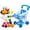 bleu, variante sur HHBEAUTY Panier d'Achats pour Enfants - Panier d'Achats Jouet 2 en 1 avec Aliments de Jeu Fruits Légumes Crème Glacée et Accessoires de Magasin, Ensemble de Jeu de Cuisine de Jeu de Cuisine pour Enfants 23 Pcs