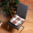 thumbnail image 4 of Celebration Plaid 16" Chair Pad 100% Tufted Cotton Cover, 4 of 5
