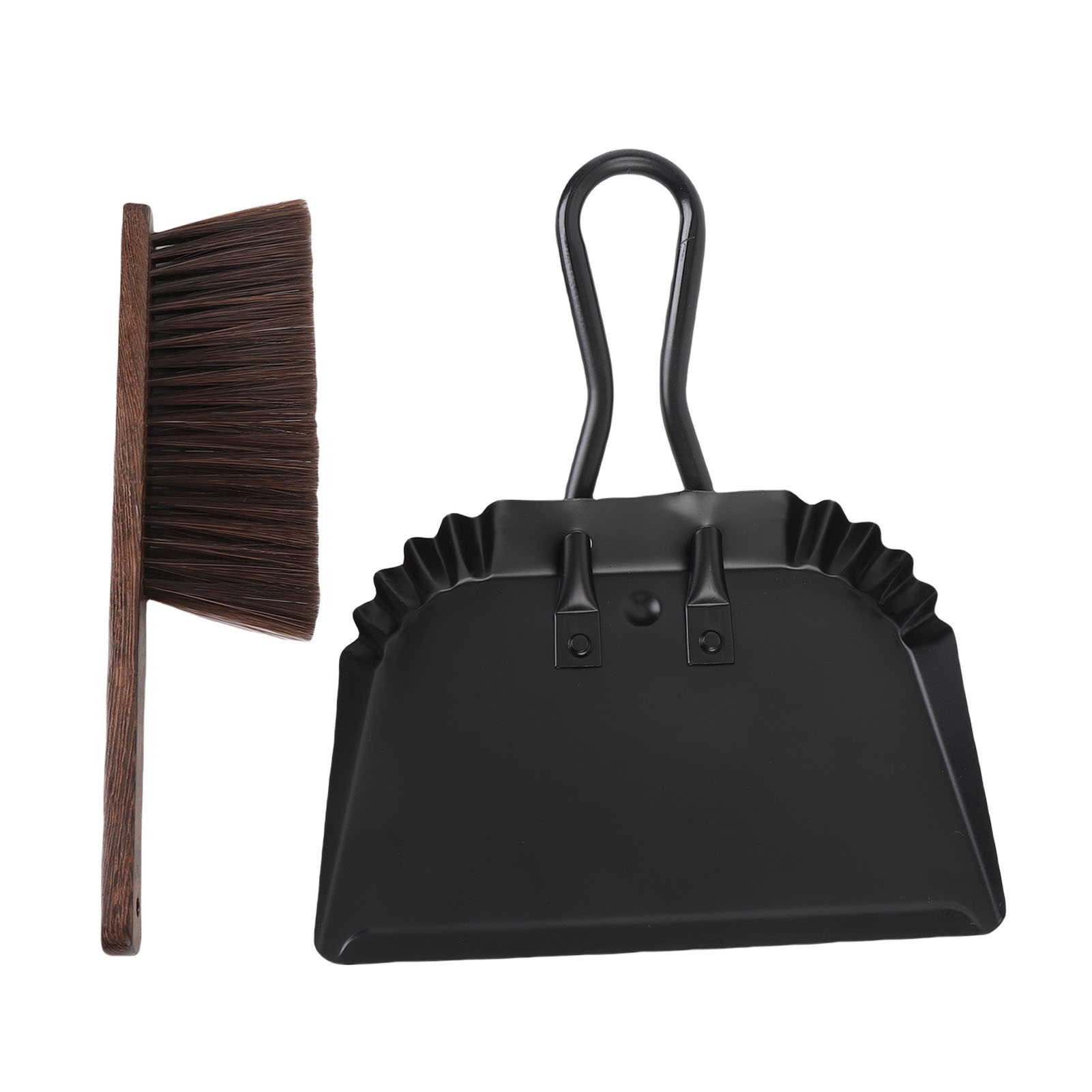 Dustpan and Brush Set, Multi Purpose Stainless Steel Beech Dust Pan Broom  for Home