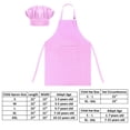 thumbnail image 2 of TOPTIE Kids Apron and Chef Hat Set, Adjustable Cotton Child Cooking Kitchen Apron, S-XXL-Light Pink-XL, 2 of 8