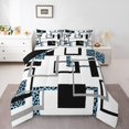 thumbnail image 1 of YST Couette à Rayures Bleues Très Grand pour Enfants Garçons Filles, Literie Moderne, Ensembles de Literie Imprimés Guépard, Couette Réversible Géométrique Chic avec 2 Taies d'Oreiller, 1 of 5