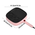 thumbnail image 3 of Uscallm 3 In Omelette Pan Electric Breakfast Maker, Nonstick Frying Pan for Burgers and Sandwiches, Compact Household Kitchen Appliance, 110V Countertop Griddle for Pancakes and Eggs, 3 of 6