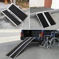 thumbnail image 2 of EDTara Aluminum Folding Wheelchair Ramp, Non-Skid Black Threshold Ramp for Doorways, Steps & Stairs, 600 lbs Capacity, 2 of 6