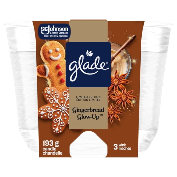 Glade® Holiday Triple Wick Candle - Gingerbread Glow-Up™