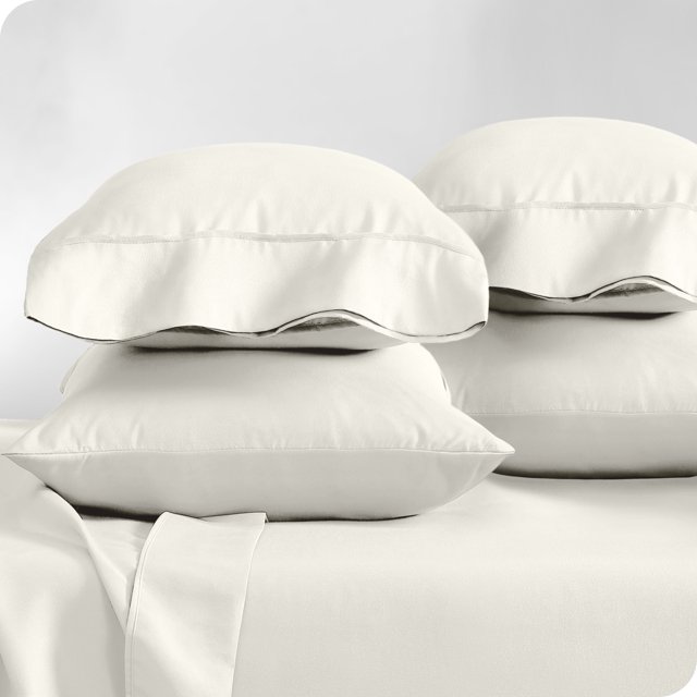 Bare Home Pillowcase Set - Premium 1800 Collection - Double Brushed - Ultra Soft - Standard Size, Cream, 4 Count