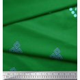 thumbnail image 1 of Soimoi Green Heavy Satin Fabric Aztec Geometric Print Fabric by the Yard 54 Inch Wide, 1 of 3