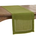 thumbnail image 1 of SARO 6315.K16120B 16 x 120 Po Classique Oblongue Ourlet Border Table Runner Kelly Vert, 1 of 1