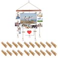 thumbnail image 3 of Wall Photo Holder with Clips Hanging Photo Display Rack with Crystal Pendants Photo Organizer for Living Room Bedroom Hotel Coffee House, 3 of 9