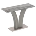 thumbnail image 1 of Contemporary Faux Marble & Stainless Steel Console Table in Grey, 1 of 7