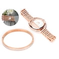 thumbnail image 4 of Women Premium  Accented Bangle Watch and Bracelet Set, Women Jewelry Set with  Quartz Movement Watch, Bracelet & Gift Box, Anniversary Gift, Christmas Gift, 4 of 8