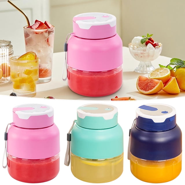 Bowayaoa Mini Wireless Portable Rechargeable Automatic Juicer Cup, USB Fruit Extractor, One-Button Operation, Easy Clean, BPA-Free Plastic for Home Travel