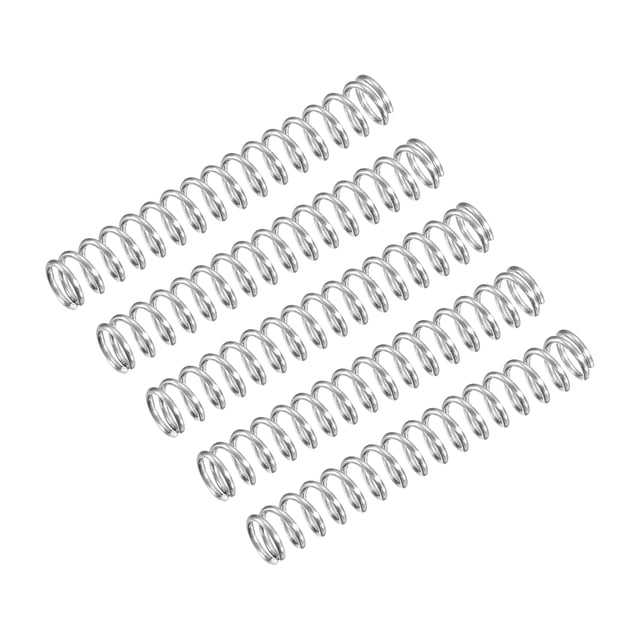 Unique Bargains Compression Spring, 5 Pack 304 Stainless Steel, 6mm OD, 0.8mm Wire, 40mm Length