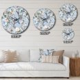 thumbnail image 4 of Designart "Chinoiserie Featuring Birds and Peonies XIII" Floral Oversized Wall Clock, 4 of 6