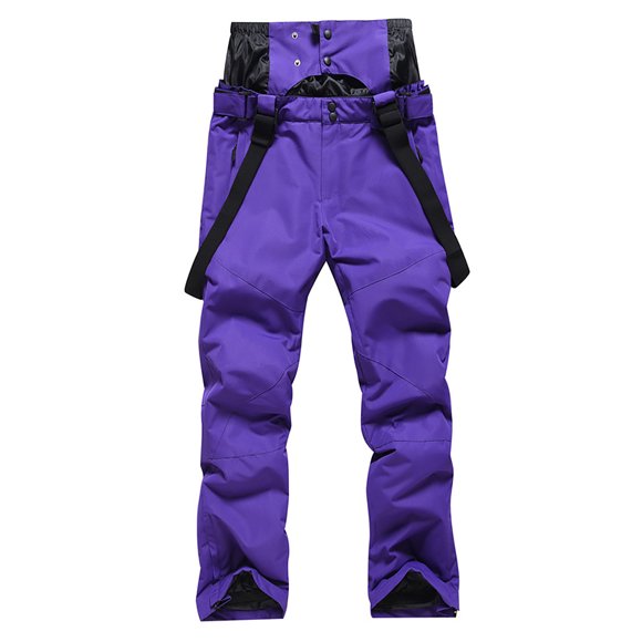 Besolor Women's Men's Detachable Ski Bib Pants Outdoor Windproof Waterproof Unisex Snow Pants Winter Warm Pants
