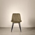 thumbnail image 4 of Bouclair Khaki Velvet Fabric and Metal Dining Chair, 4 of 10