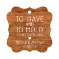 thumbnail image 1 of Darling Souvenir Custom Bonbonniere Gift Tags To Have and To Hold In Case You Get Cold Wedding Party Favor Hang Tags-Rustic Wood-50 Tags, 1 of 1
