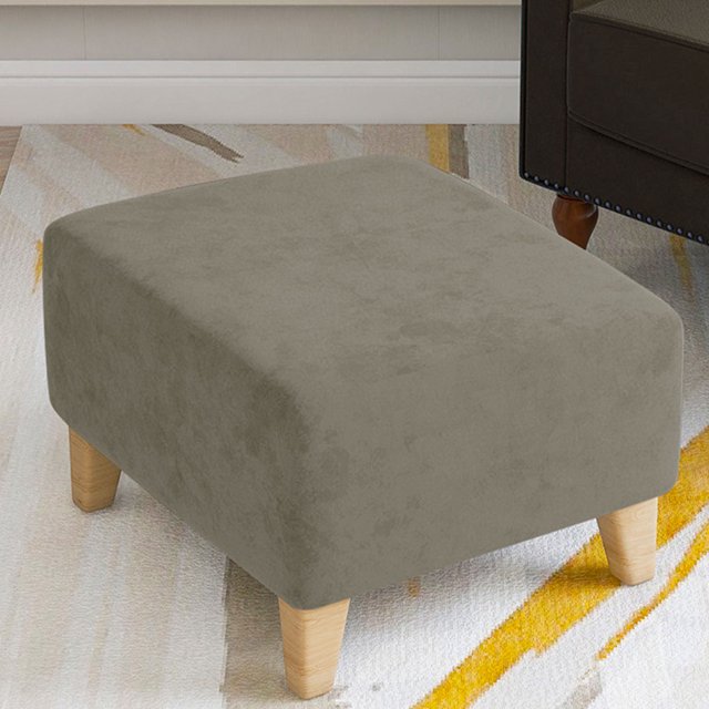 VONKY Experience Ultimate Comfort Skin-Friendly Footrest Cover Soft Seating Covers For Footstool white