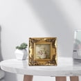thumbnail image 4 of Resin 4x4 Photo Frame Desktop and hanging Retro Photo Frame Wall square Ornate Desktop Tabletop Vintage Style for Home Bedroom Decor, 4 of 9