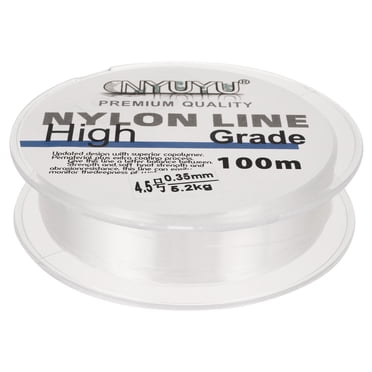 Uxcell 328 Pieds 12 Lb 4,5# Fil de Pêche en Nylon Monofilament Enduit de Fluorocarbone Transparent