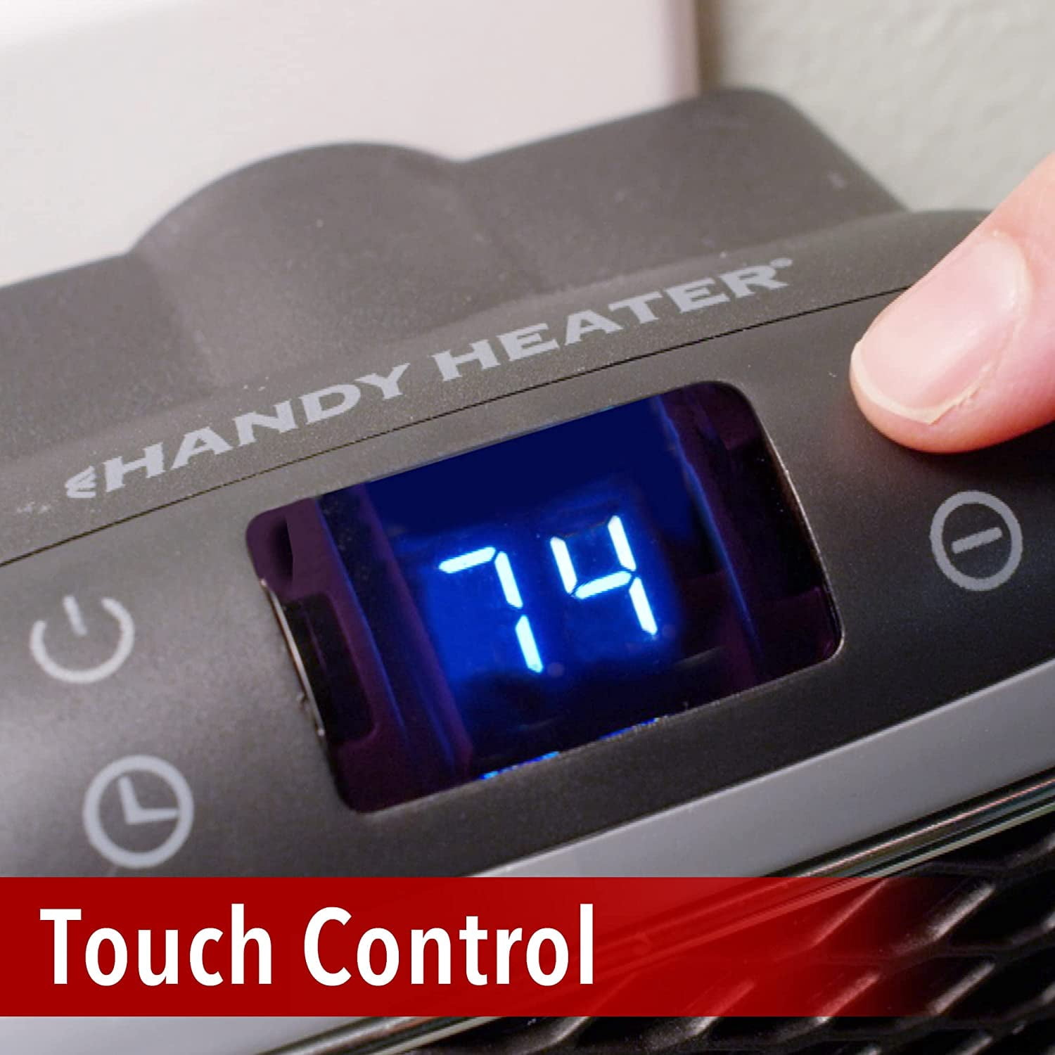 As Seen On TV Handy Heater Turbo 800 Plug-In Electric Wall Outlet Space Heater with Adjustable Thermostat, Quiet Ceramic Heating, 800W